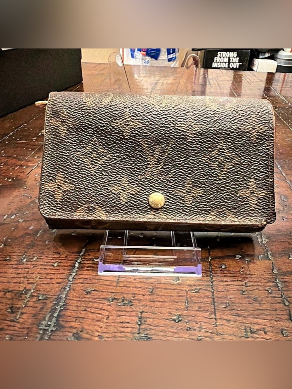 Louis Vuitton Porte Monnaie Tresor Wallet Brown Monogram
